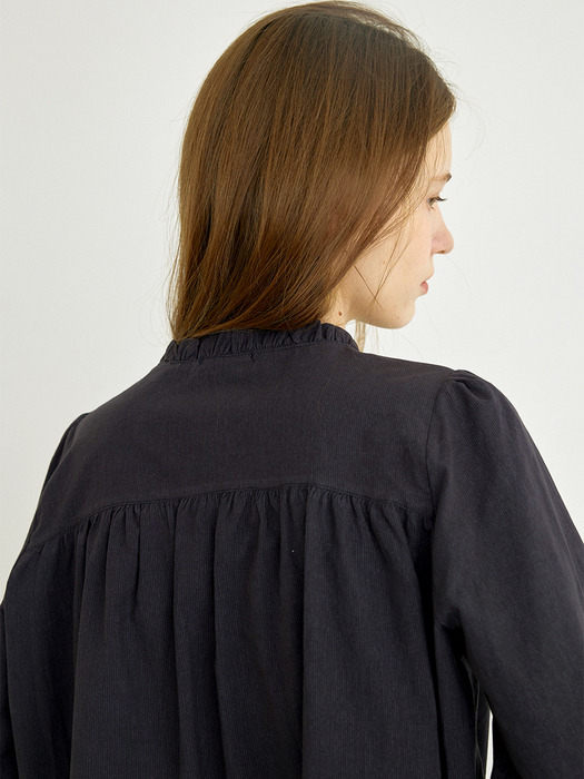 Lieben frill blouse (Navy)