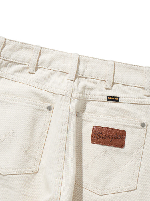 LOOSE STRAIGHT FIT Solid Denim Pants Ivory