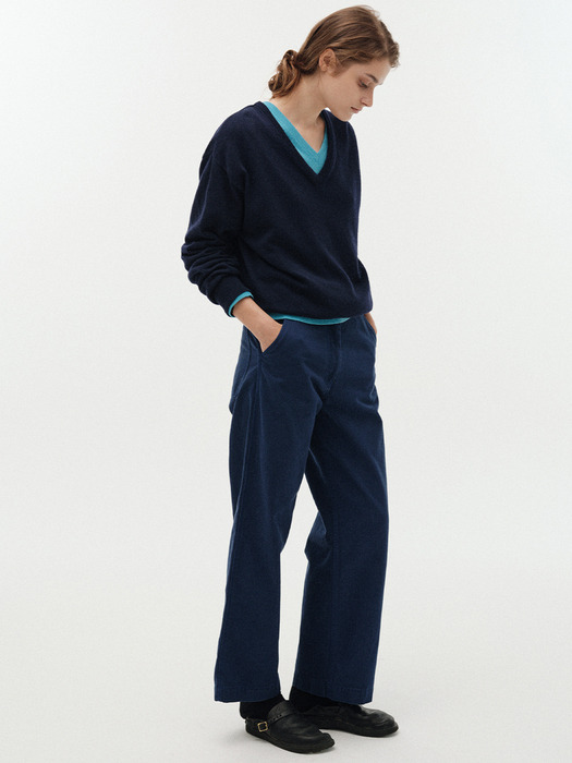 Puno v-neck pullover (Navy)