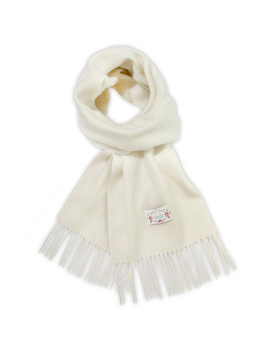 WOOL FRINGE MUFFLER (IVORY)