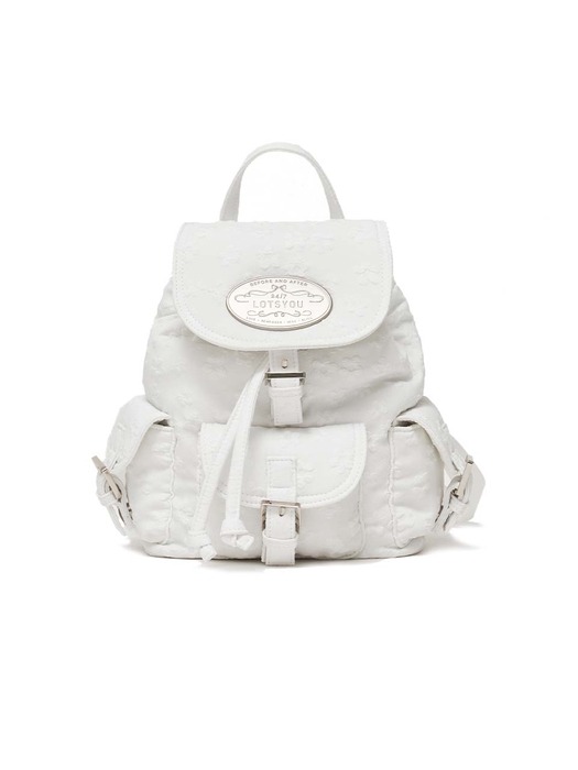 lotsyou_Nostalgia chubby Backpack White