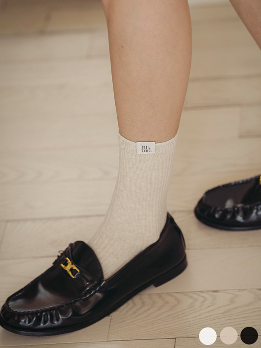TID cotton ribbed socks[3color] - Image 1