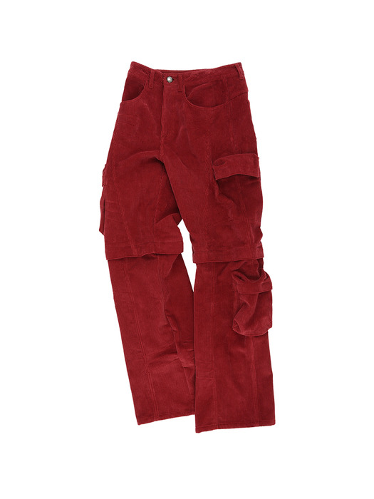 MILANO CORDUROY CARGO PANTS apa751m(RED)