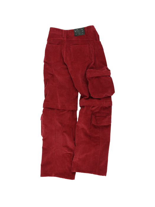 MILANO CORDUROY CARGO PANTS apa751m(RED)