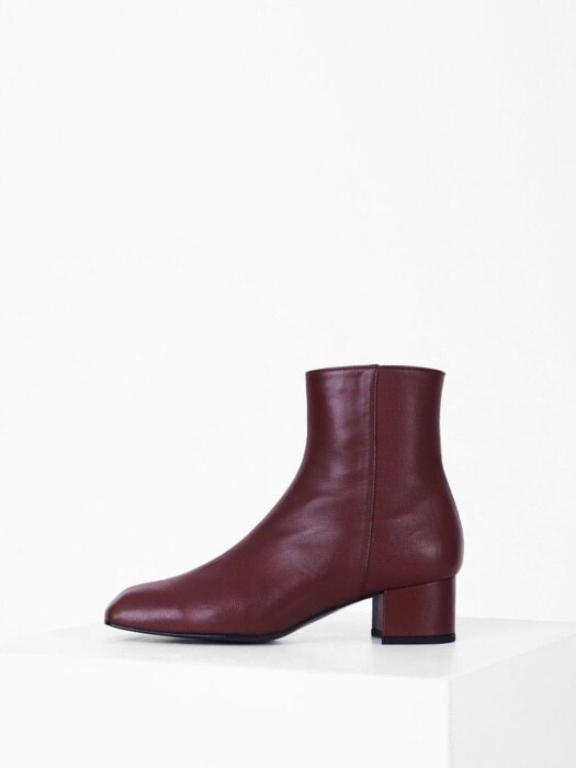 PRISM ANKLE BOOTS -BURGUNDY