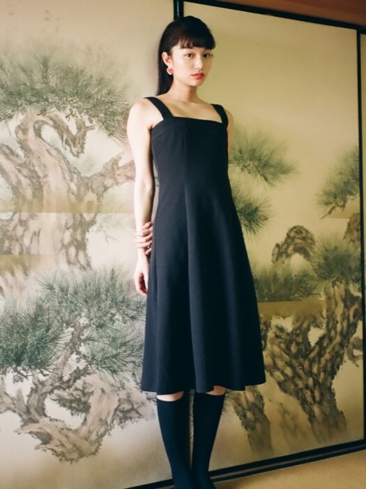 FW Bustier Long Dress : Black