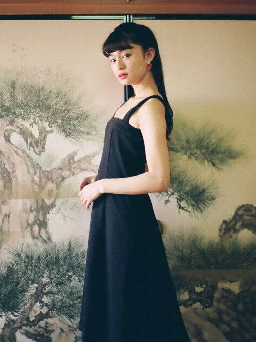 FW Bustier Long Dress : Black