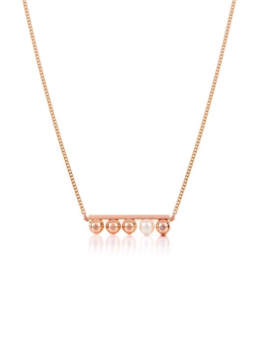 BUBBLE Pearl Line Necklace