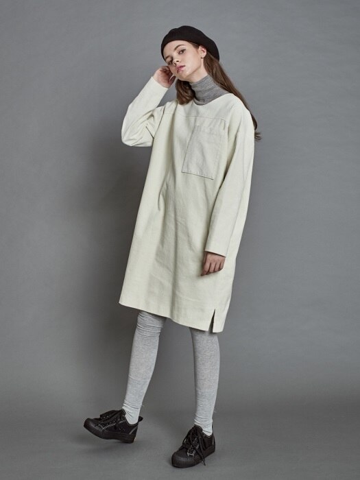 Corduroy Dress_ Off white