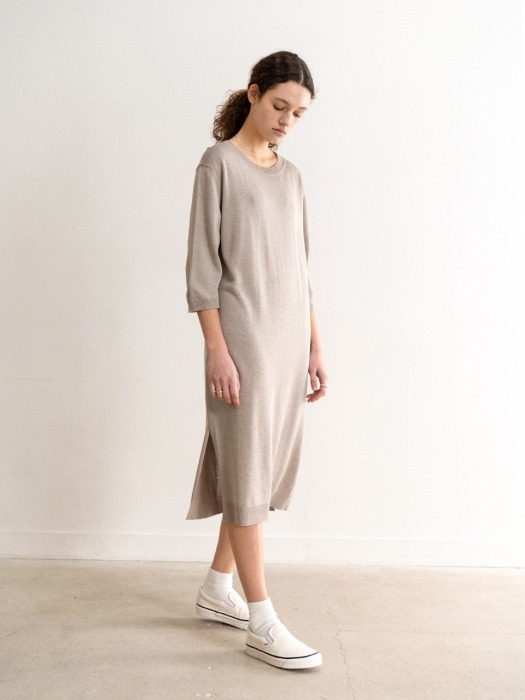 Rami Dress (Oatmeal Grey)