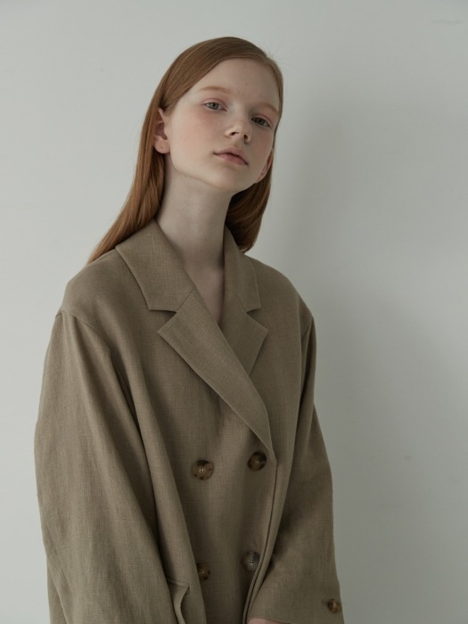 Linen one-piece jacket [CA] 