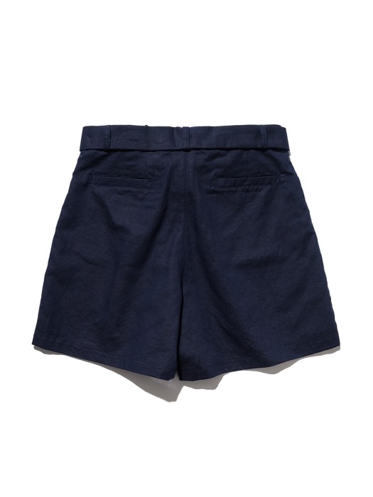 19 LINEN SHORTS [NAVY]