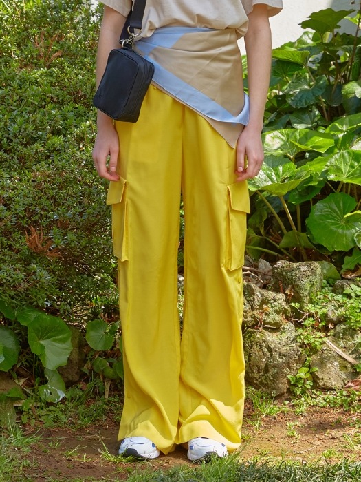 19 SUMMER LOCLE SNAP TRACK PANTS - YELLOW
