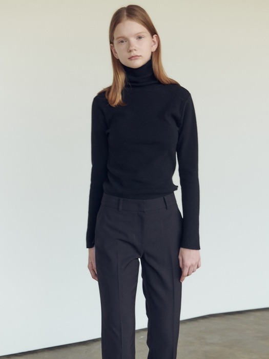 19FN basic turtleneck [BK]