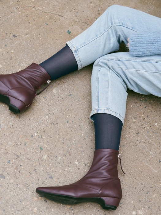 chloe ankle boots - burgundy