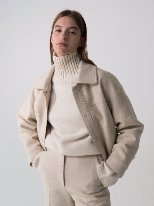 wool reversible jacket (ivory)