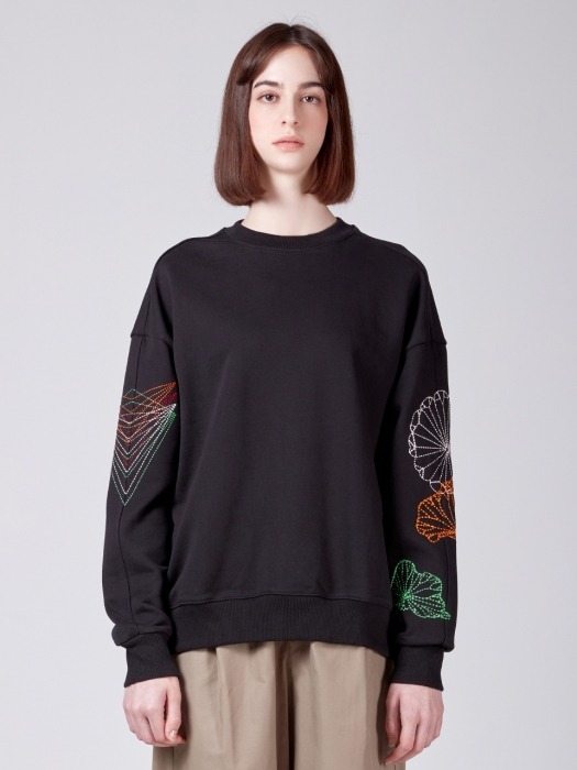 Women Embroidered Sweatshirt ACC_01_BLACK
