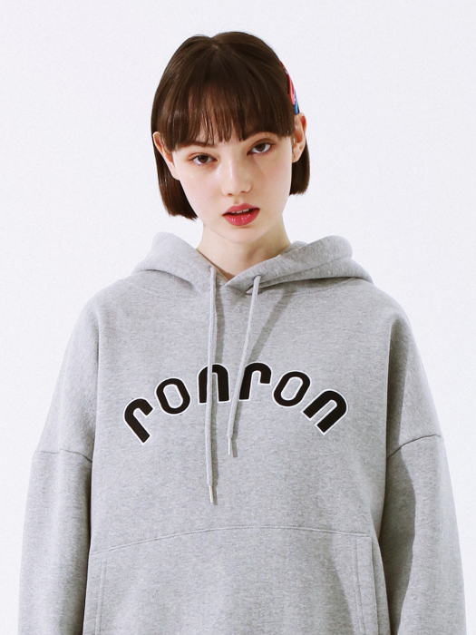 RONRON SIGNATURE LOGO HOODIE GRAY