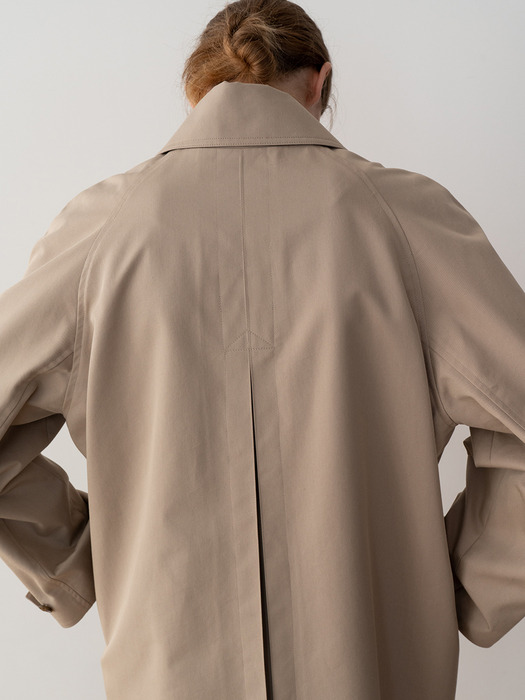 SINGLE BREASTED TRENCH COAT (BEIGE)