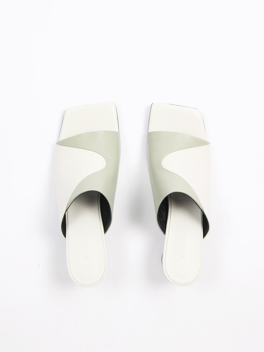Ari Sandals Leather Ivory/Mintgray