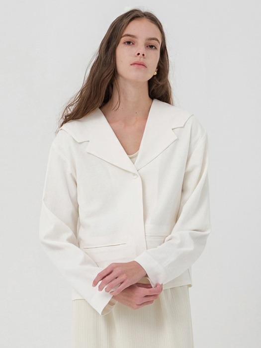 Linen Short Jacket  - 3colors