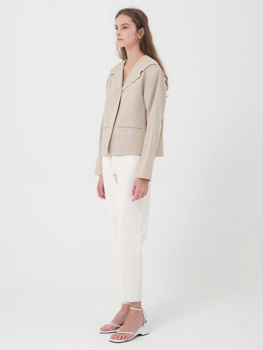 Linen Short Jacket  - 3colors