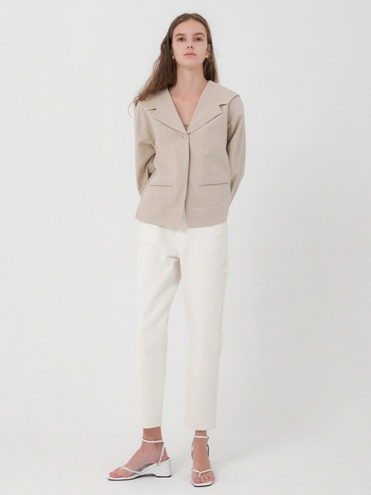 Linen Short Jacket  - 3colors