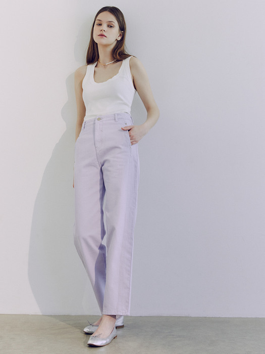 [20SS_NEW] High-rise Regular Jeans_Lilac