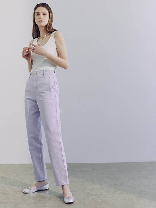 [20SS_NEW] High-rise Regular Jeans_Lilac