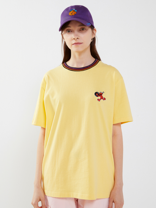 [SM20 SV X Sesame Street] Neck Point T-Shirts(Yellow)