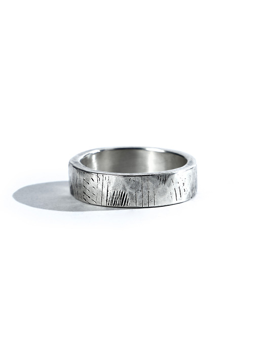 SEWN SWEN SILVER SCRATCH X HAMMER COMBINATION RING