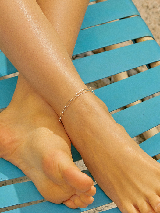 [SILVER] R SV CHAIN ANKLET