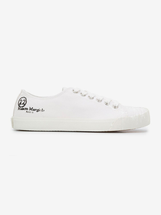 [WOMEN] 20FW TABI PAINTED CANVAS SNEAKER LOW WHITE S58WS0110 P2974 T1003