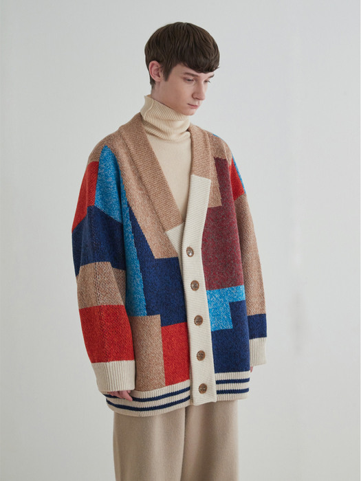 Trunk Project트렁크 프로젝트]Color Mixed Wool Cardigan Jacket