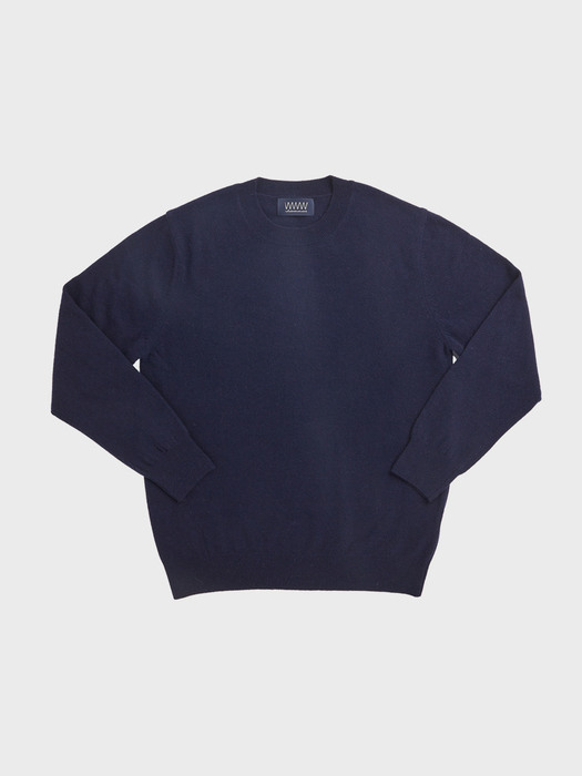 BASIC CASHMERE SWEATER [D.NAVY]