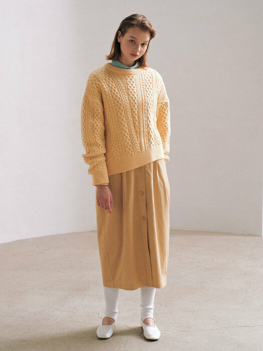 Maty Cable Knit_Yellow