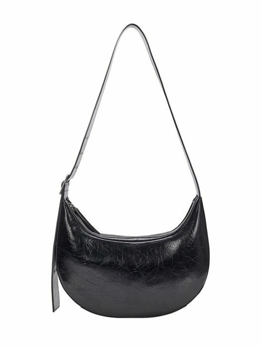 Round Belt Strap Bag in Black_VX0WG1300