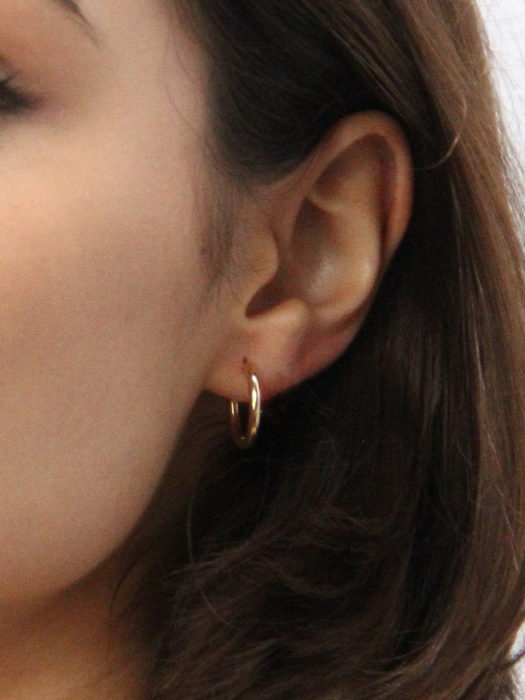 [Silver925] LU66 Simple round earrings