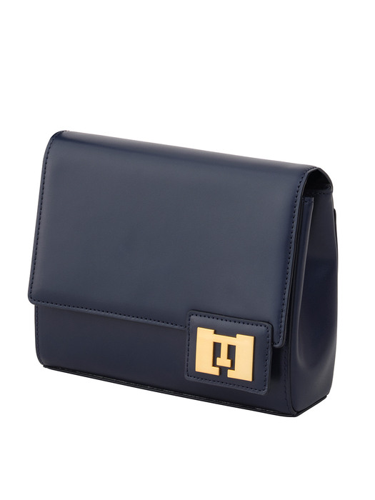 [FRONTROW X EENK] Classic Small Leather Bag_NAVY