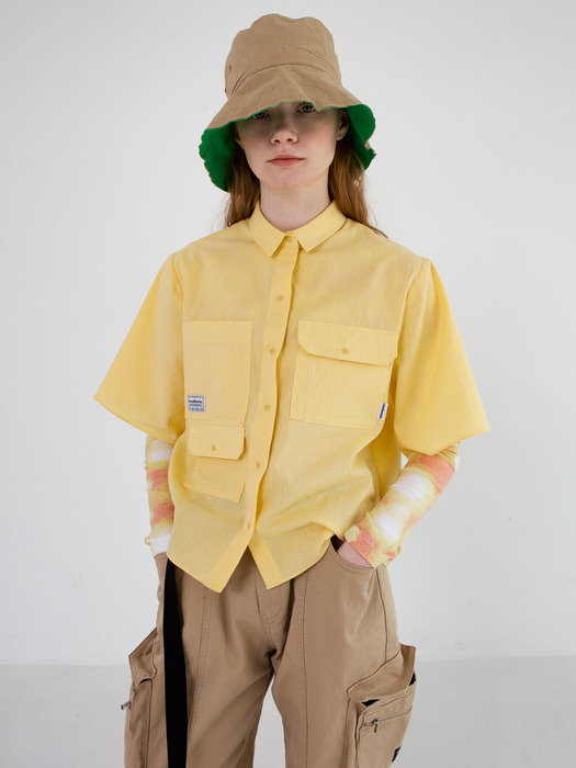 Stripe Pocket Shirt [Yellow]