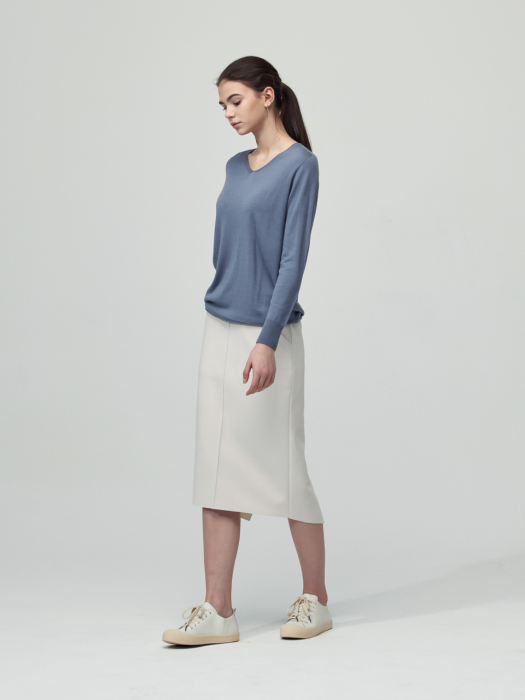 Comfort Pocket Bendig Skirt_Ivory