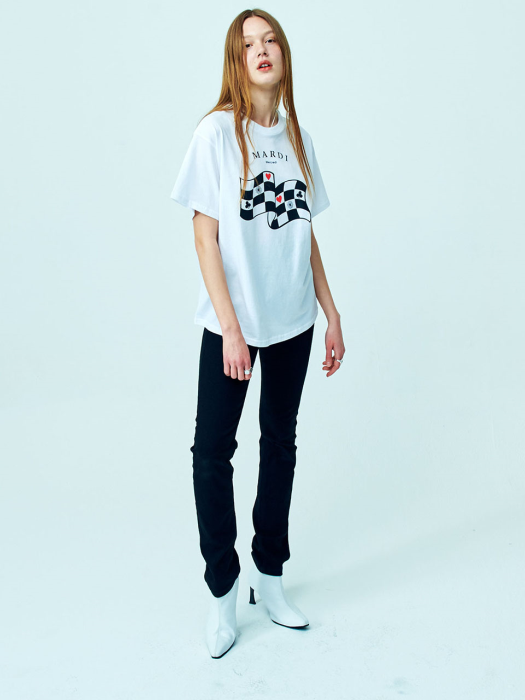 TSHIRT - CHECKER - WHITE