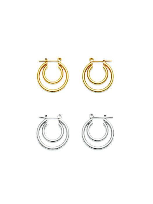 DOUBLE CIRCLE RING EARRINGS AE121006