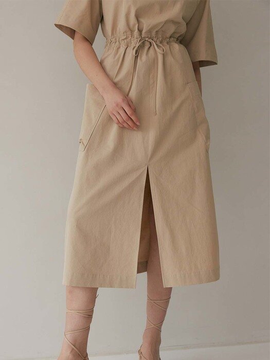 Selene Cutout Linen Midi Dress 