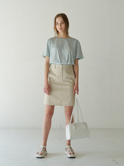 STRAIGHT COTTON SKIRT (A12SK4002)