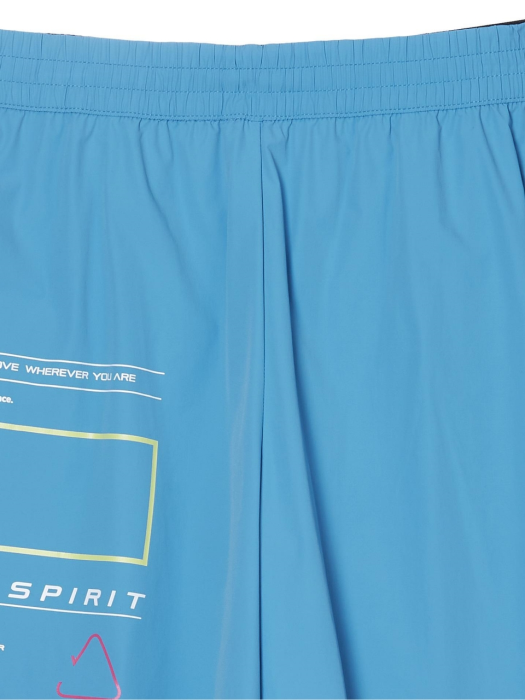 Graphic Run Shorts 블루 로고프린트 남성 밴딩숏팬츠 JMPA1B455B2