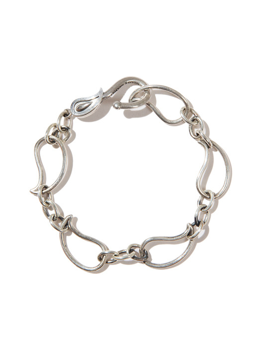 line paisley bracelet (silver)
