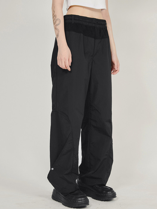 Side Flap Pants - Black (FL-219)