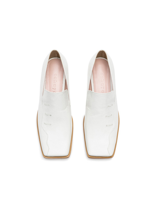mare loafers - lily white