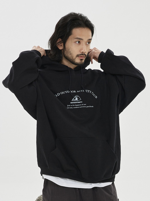 OUTDOOR CLUB HOODIE (BLACK)